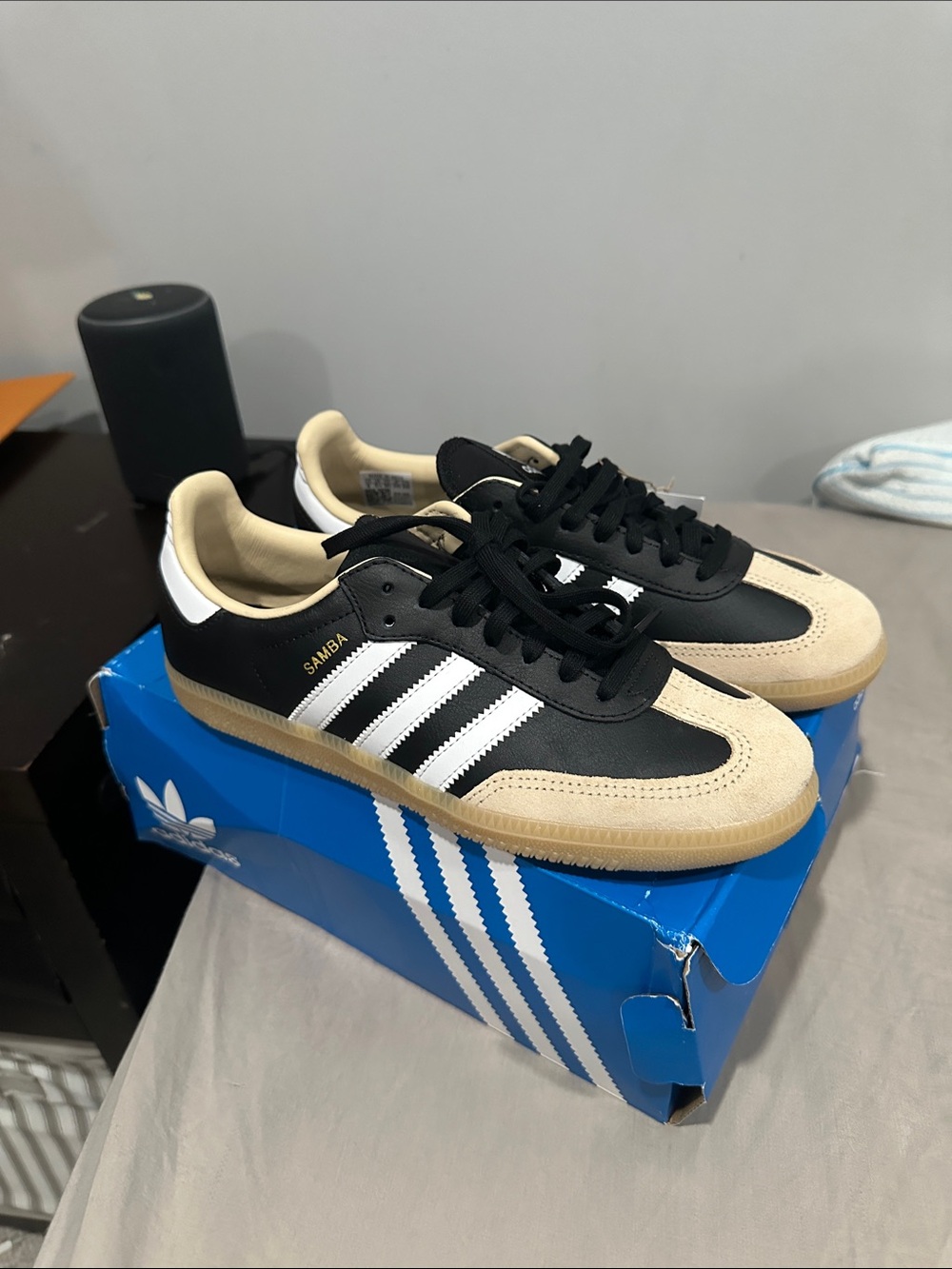 adidas Kids Samba Sneakers - Black & Tan